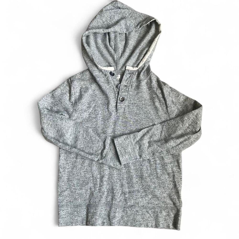 Grey Crewcuts long sleeve hoodie Boys Size‎ 10 Soft 1/4 Button EUC